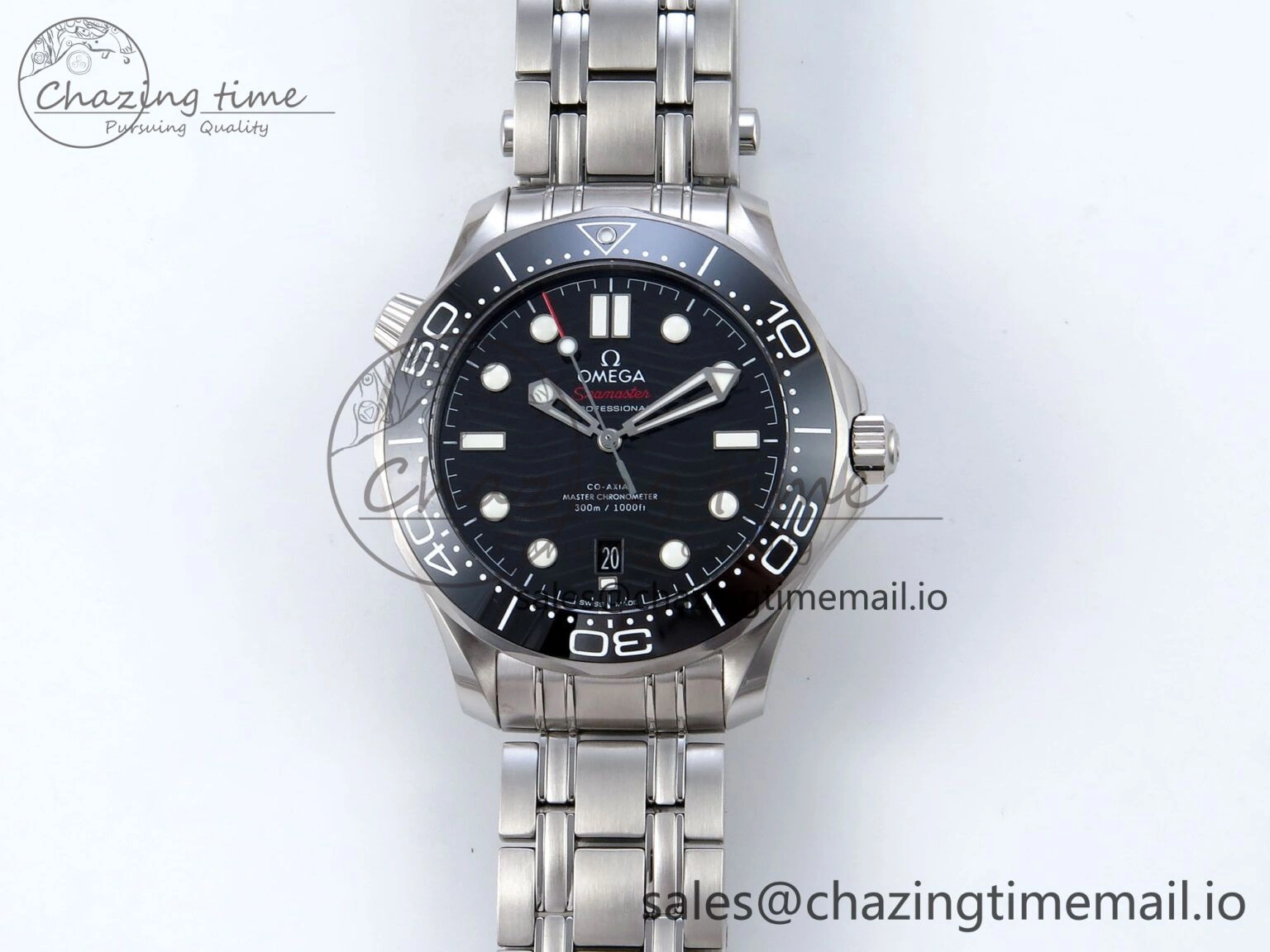 Premium 2018 Seamaster Diver 300M VSF 1:1 Best Edition Black Ceramic Black Dial on SS Bracelet A8800 V 7698