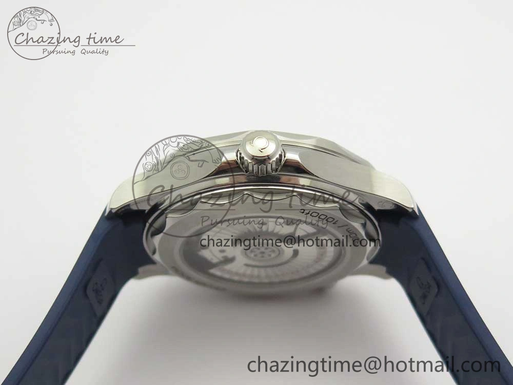 Minimalist 2018 Seamaster Diver 300M VSF 1:1 Best Edition Blue Ceramic Blue Dial on Blue Rubber Strap A8800 V2 (Black Balance Wheel) 7961