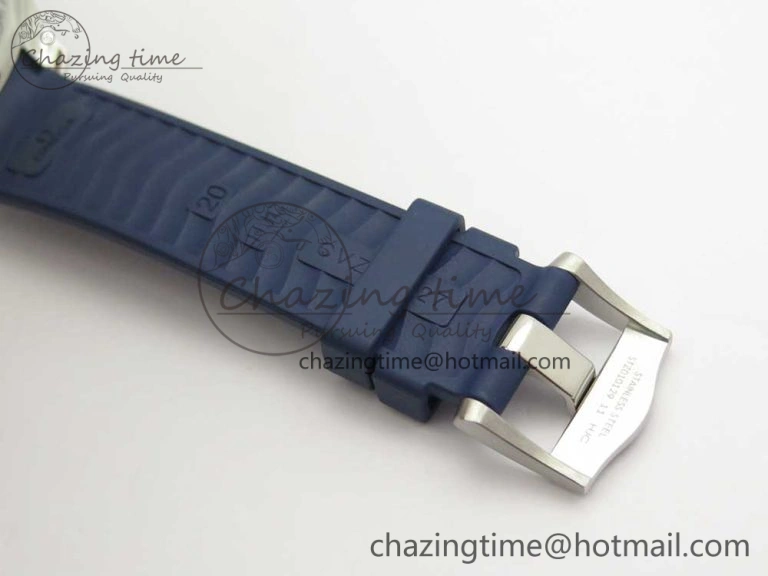 Minimalist 2018 Seamaster Diver 300M VSF 1:1 Best Edition Blue Ceramic Blue Dial on Blue Rubber Strap A8800 V2 (Black Balance Wheel) 7961