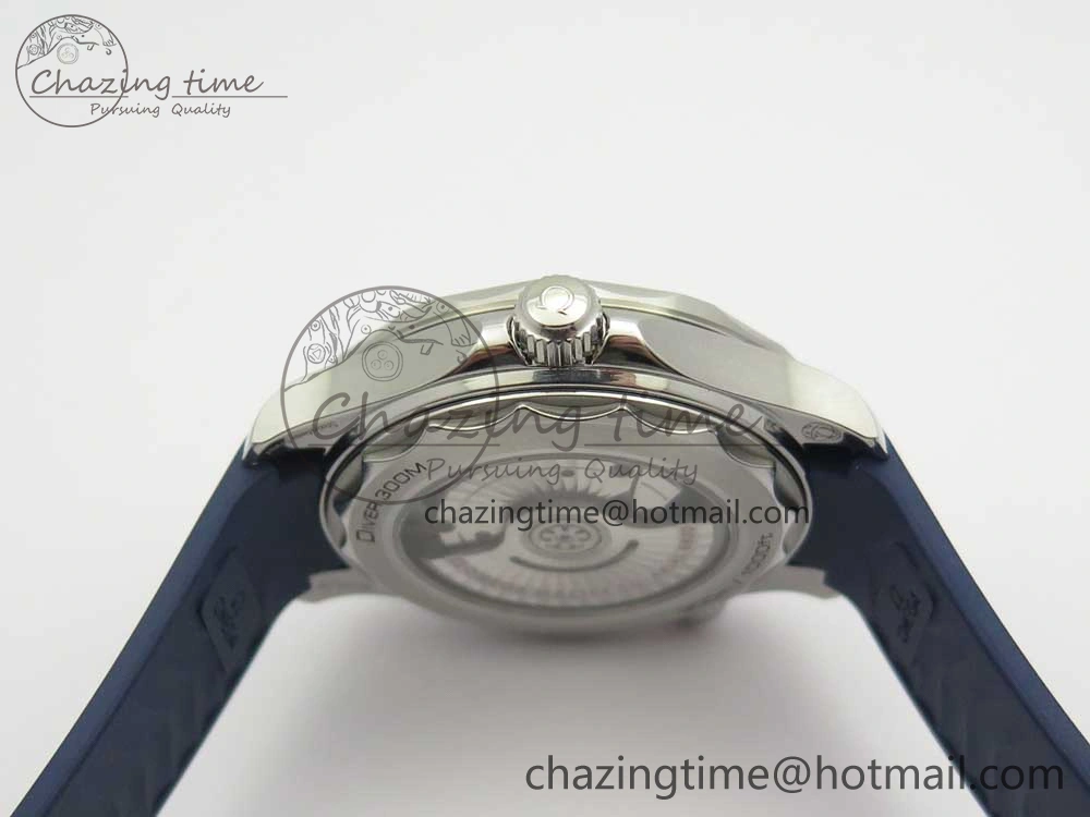 ZipUp 2018 Seamaster Diver 300M VSF 1:1 Best Edition Blue Ceramic Gray Dial on Blue Rubber Strap A8800 V2 (Black Balance Wheel) 7963