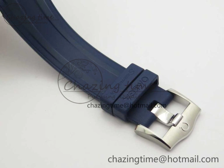 ZipUp 2018 Seamaster Diver 300M VSF 1:1 Best Edition Blue Ceramic Gray Dial on Blue Rubber Strap A8800 V2 (Black Balance Wheel) 7963