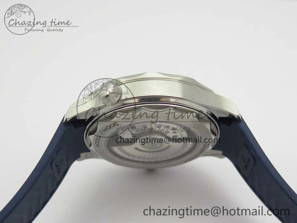 ZipUp 2018 Seamaster Diver 300M VSF 1:1 Best Edition Blue Ceramic Gray Dial on Blue Rubber Strap A8800 V2 (Black Balance Wheel) 7963