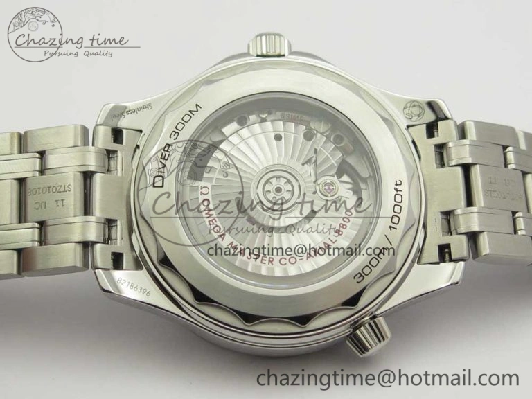 Cozy 2018 Seamaster Diver 300M VSF 1:1 Best Edition Blue Ceramic Gray Dial on SS Bracelet A8800 V2 (Black Balance Wheel) 7962