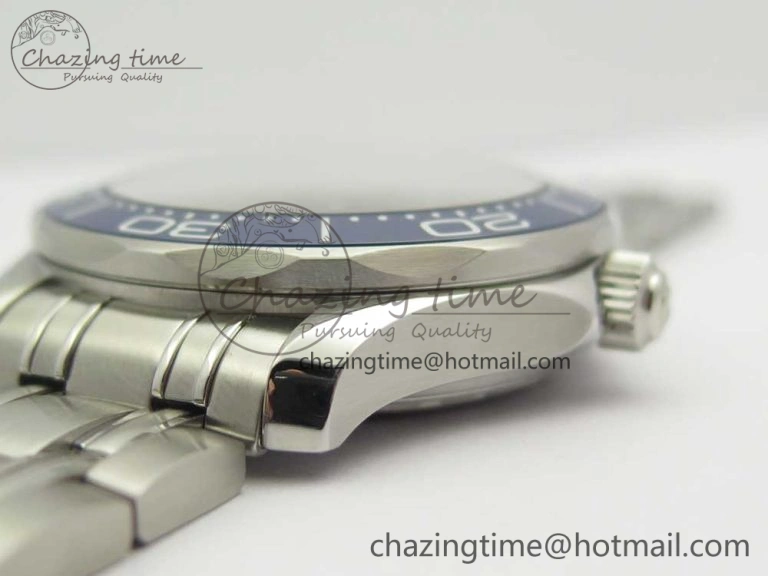 Cozy 2018 Seamaster Diver 300M VSF 1:1 Best Edition Blue Ceramic Gray Dial on SS Bracelet A8800 V2 (Black Balance Wheel) 7962