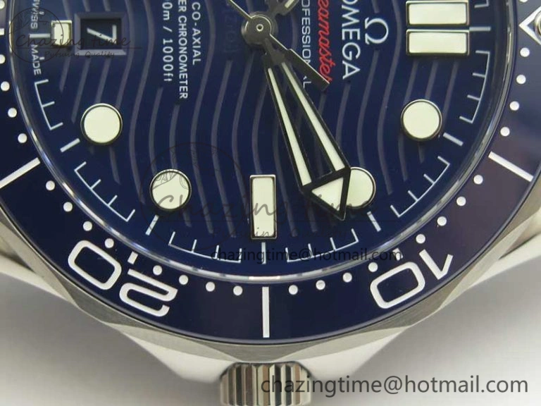 Youthful 2018 Seamaster Diver 300M VSF Best Edition Blue Ceramic Dial on Blue Red Gray Nato Strap A 8034
