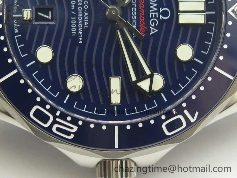 Youthful 2018 Seamaster Diver 300M VSF Best Edition Blue Ceramic Dial on Blue Red Gray Nato Strap A 8034