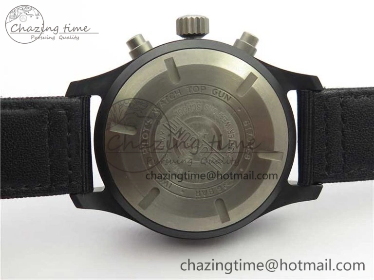 2019 New TOP GUN IW389101 Real Ceramic ZF 1:1 Best Edition on Black Nylon Strap A BestValue 4866