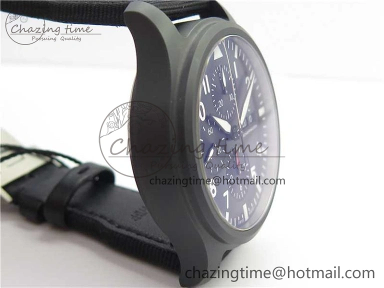 2019 New TOP GUN IW389101 Real Ceramic ZF 1:1 Best Edition on Black Nylon Strap A BestValue 4866