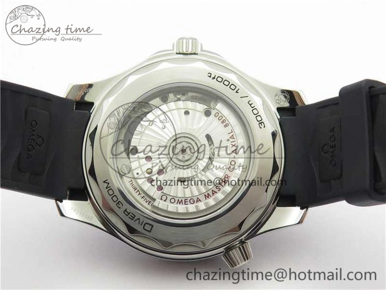 2019 Seamaster Diver 300M OMF Best Edition Black Ceramic White Dial on Black Rubber Strap A Elegant 7938