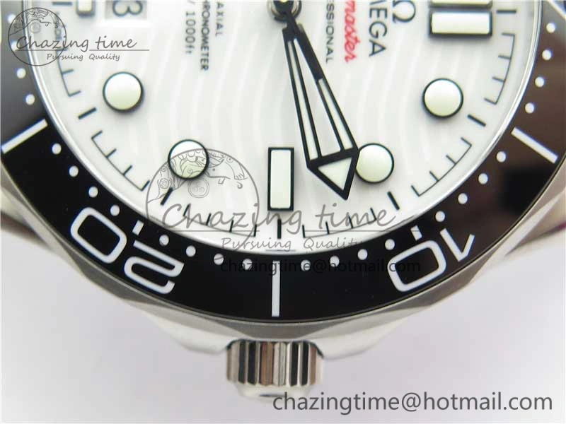 2019 Seamaster Diver 300M OMF Best Edition Black Ceramic White Dial on Black Rubber Strap A Elegant 7938