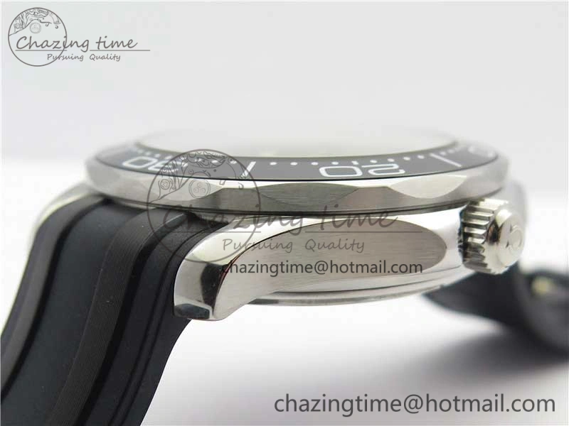 2019 Seamaster Diver 300M OMF Best Edition Black Ceramic White Dial on Black Rubber Strap A Elegant 7938