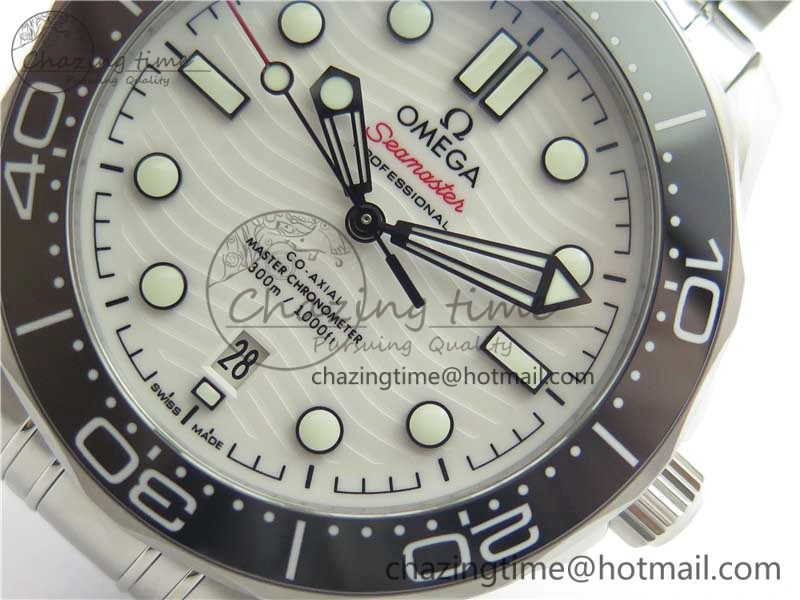 MultiPurpose 2019 Seamaster Diver 300M SS VSF 1:1 Best Edition Black Bezel White Dial on SS Bracelet A 7933