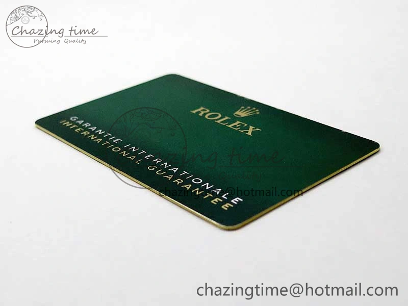 Youthful 2020 Custom Made Rolex Warranty Card with Anti-Forgery Crown and Fluorescent Label 4128