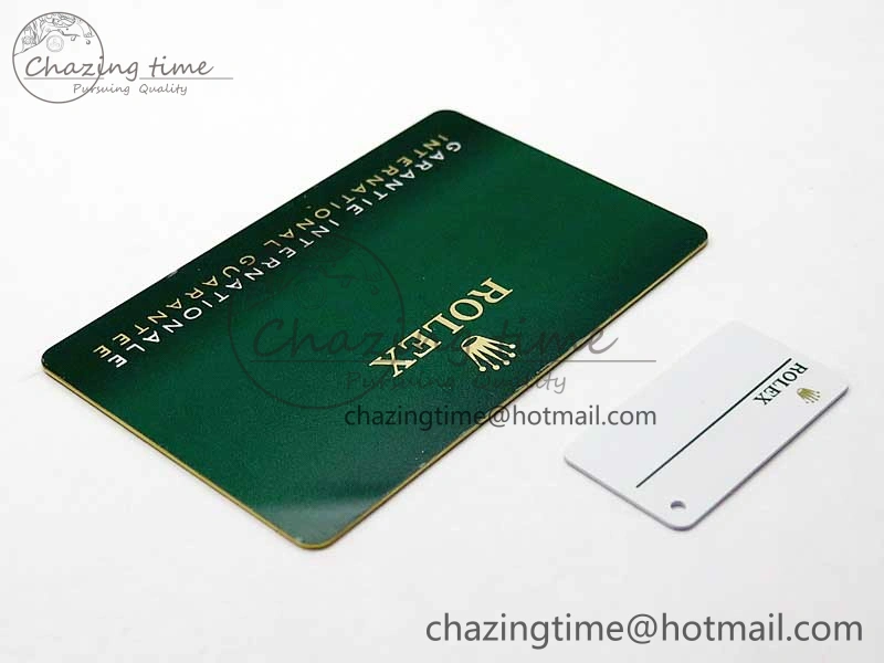 Youthful 2020 Custom Made Rolex Warranty Card with Anti-Forgery Crown and Fluorescent Label 4128