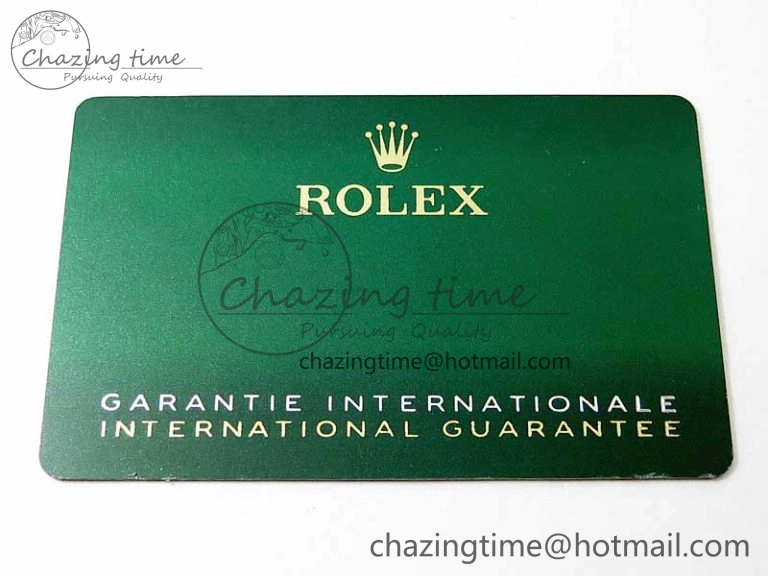 Youthful 2020 Custom Made Rolex Warranty Card with Anti-Forgery Crown and Fluorescent Label 4128