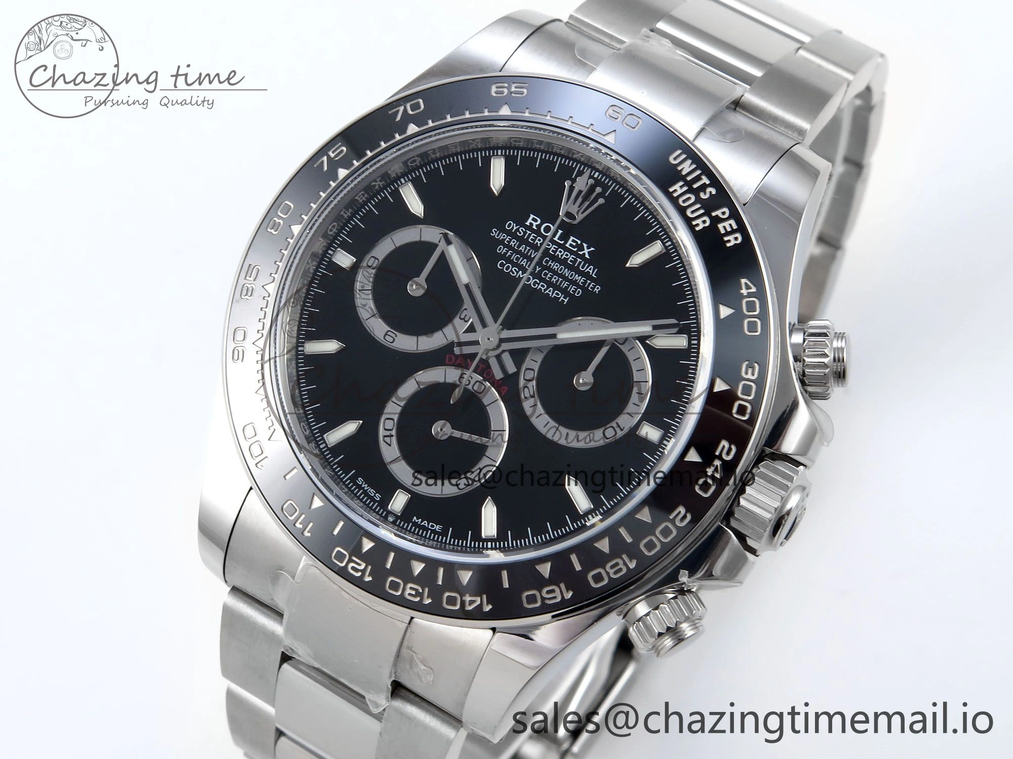 2023 Daytona 126500 AR+F 1:1 Best Edition 904L SS Case and Bracelet Black Dial SA Elegant 851