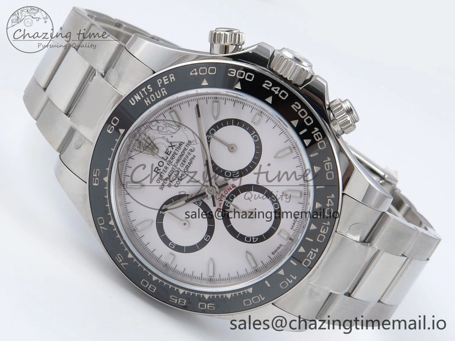 Comfortable 2023 Daytona 126500 AR+F 1:1 Best Edition 904L SS Case and Bracelet White Dial SA 852