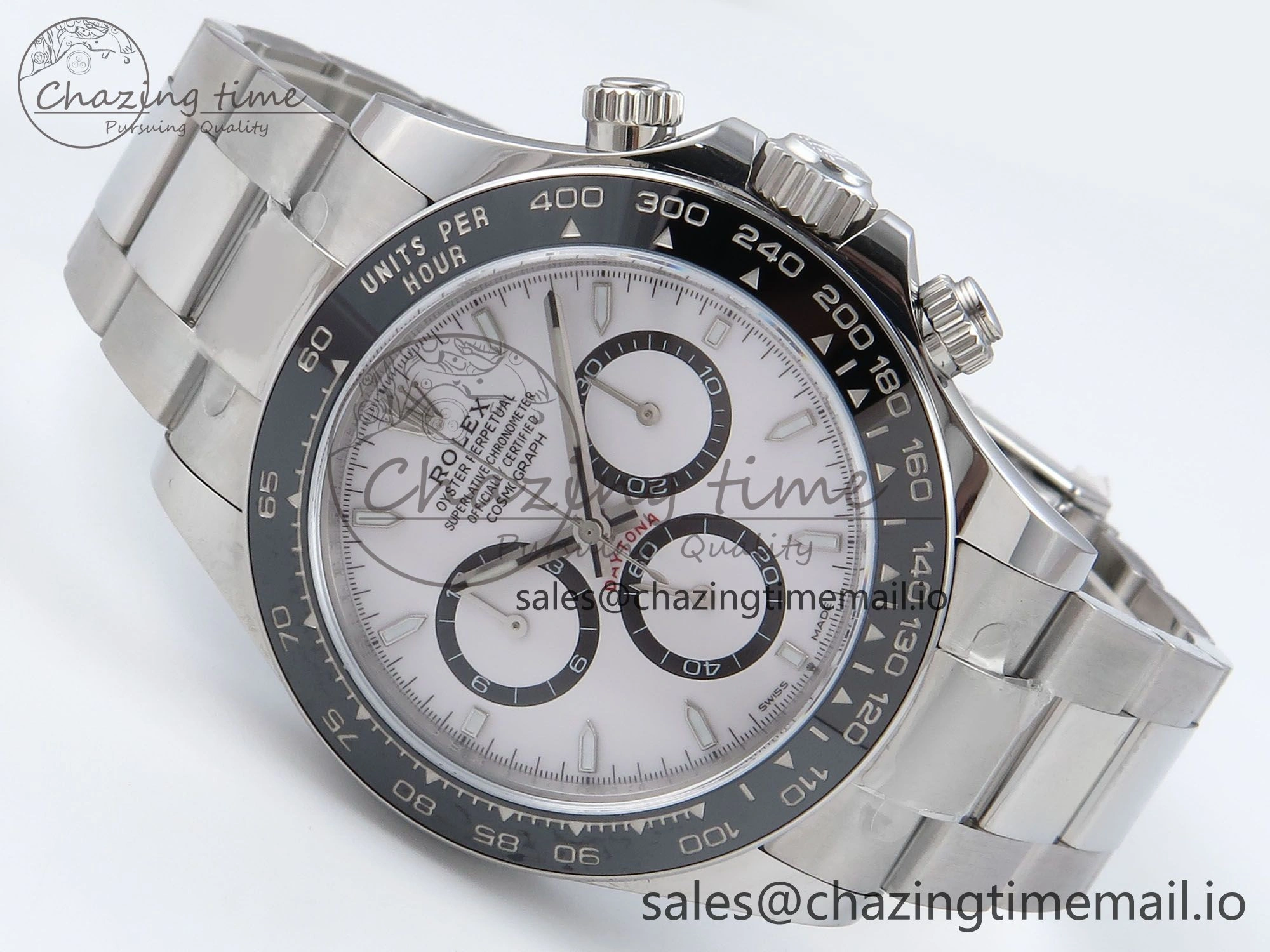 Comfortable 2023 Daytona 126500 AR+F 1:1 Best Edition 904L SS Case and Bracelet White Dial SA 852