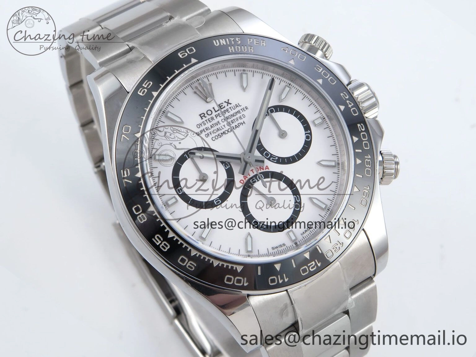 Comfortable 2023 Daytona 126500 AR+F 1:1 Best Edition 904L SS Case and Bracelet White Dial SA 852