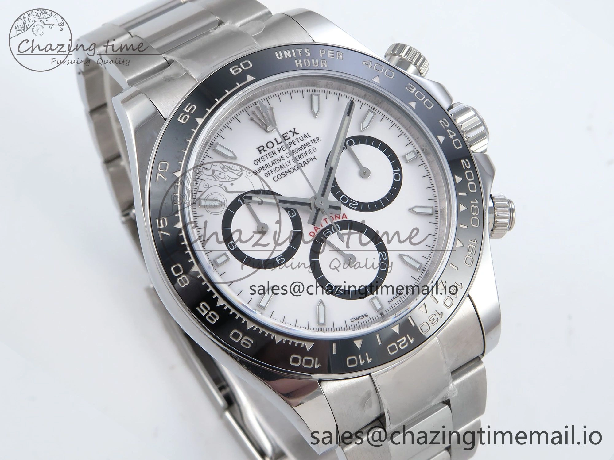 Comfortable 2023 Daytona 126500 AR+F 1:1 Best Edition 904L SS Case and Bracelet White Dial SA 852