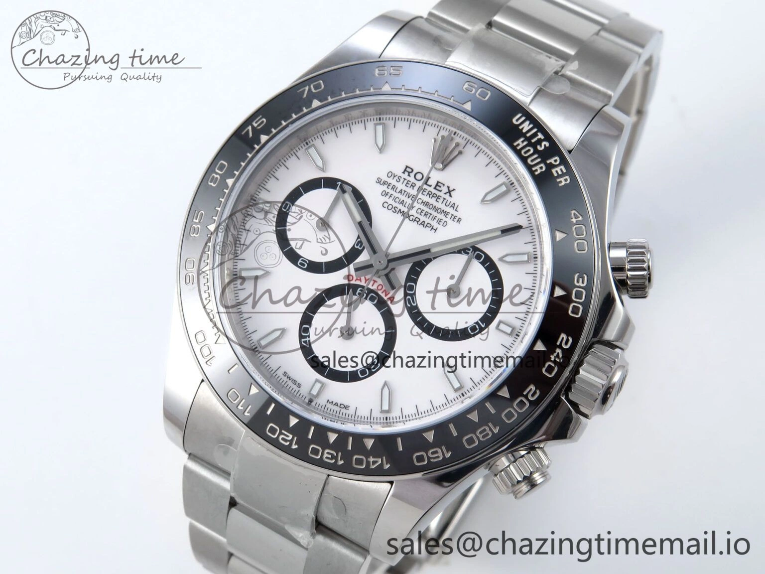 Comfortable 2023 Daytona 126500 AR+F 1:1 Best Edition 904L SS Case and Bracelet White Dial SA 852