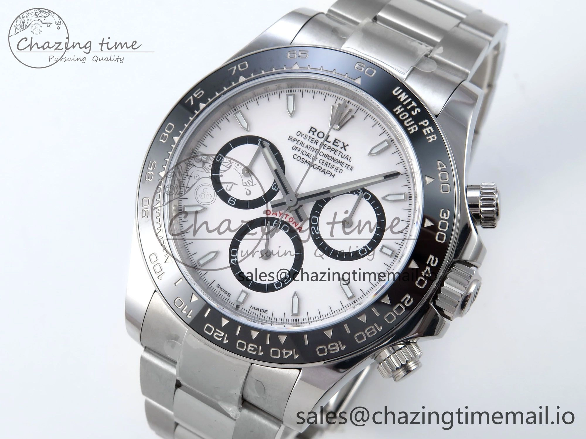 Comfortable 2023 Daytona 126500 AR+F 1:1 Best Edition 904L SS Case and Bracelet White Dial SA 852