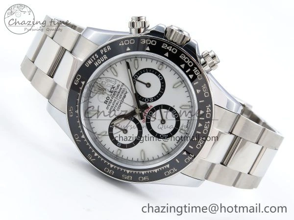 2023 Daytona 126500 QF 1:1 Best Edition 904L Steel White Dial on SS Bracelet SH Comfortable 1489