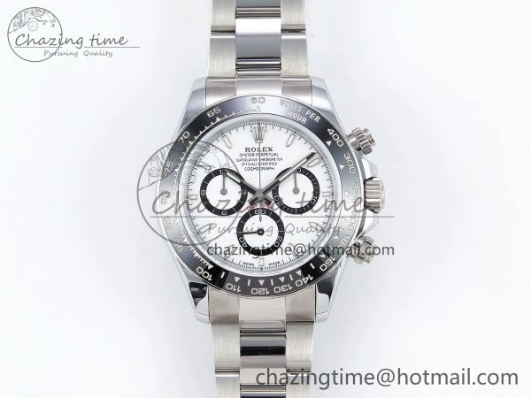 2023 Daytona 126500 QF 1:1 Best Edition 904L Steel White Dial on SS Bracelet SH Comfortable 1489