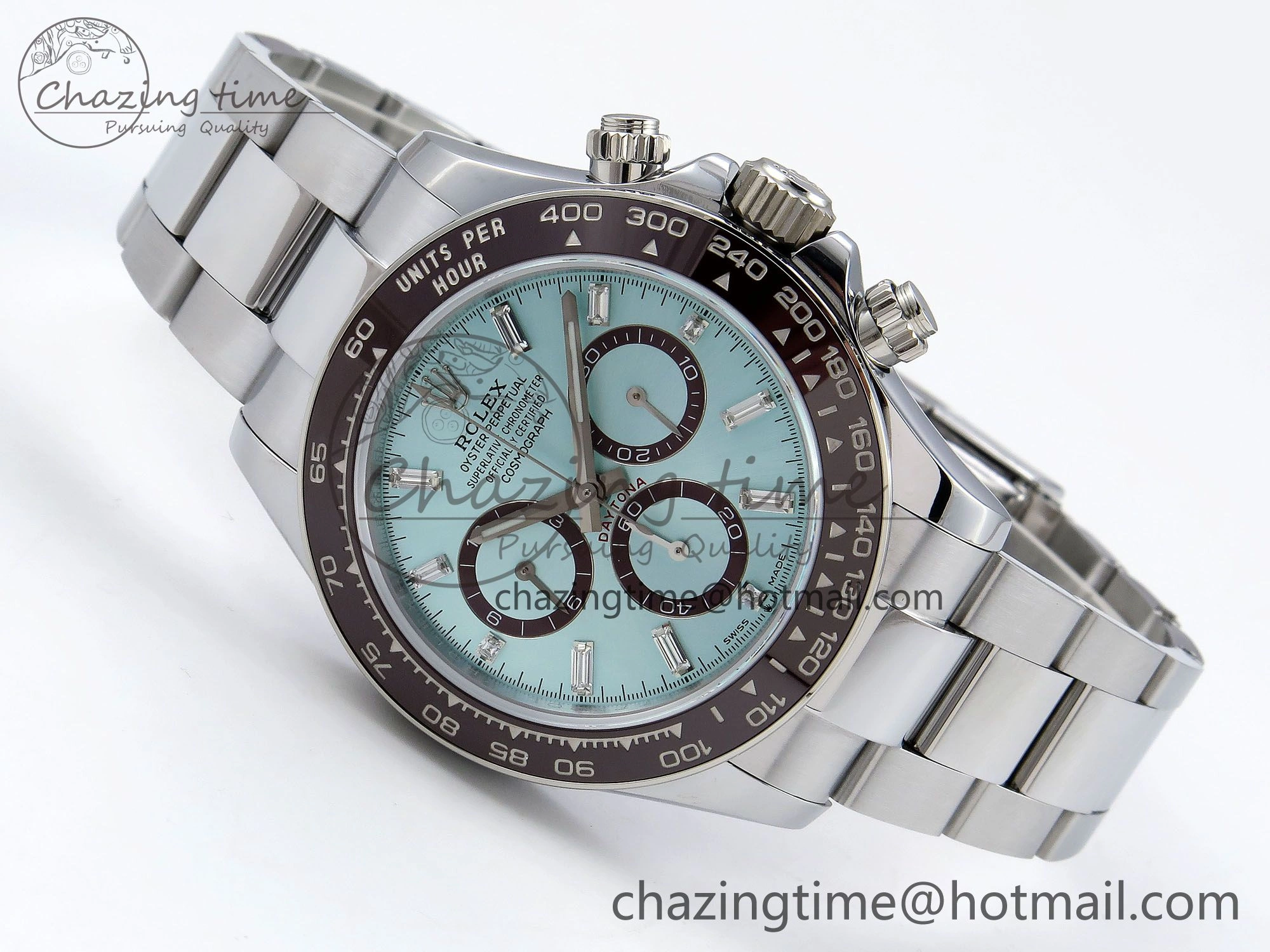 2023 Daytona 126506 QF 1:1 Best Edition 904L Steel Ice Blue Crystal Dial on SS Bracelet SA4131 (Gain Weight) Premium 1425
