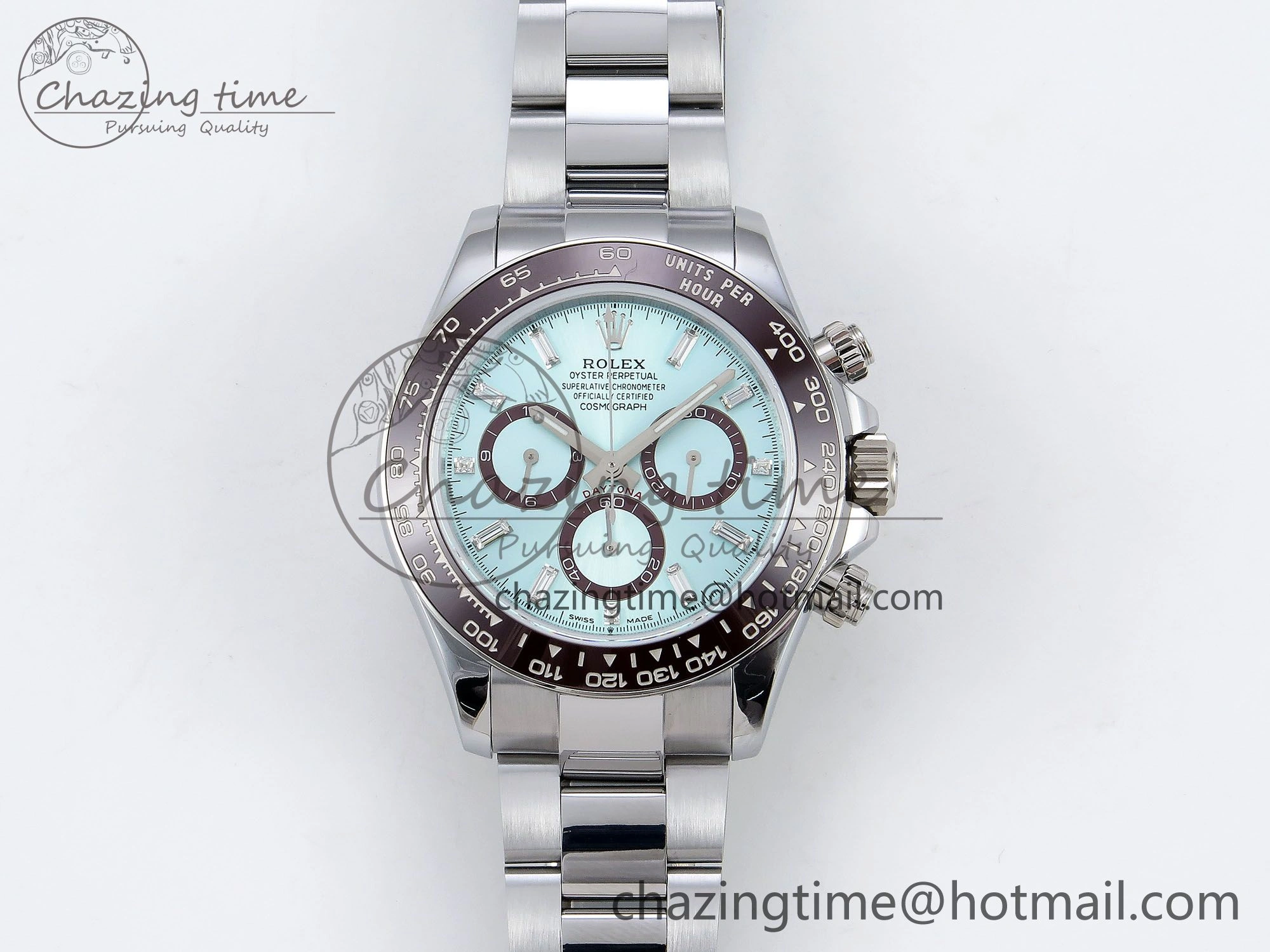 2023 Daytona 126506 QF 1:1 Best Edition 904L Steel Ice Blue Crystal Dial on SS Bracelet SA4131 (Gain Weight) Premium 1425