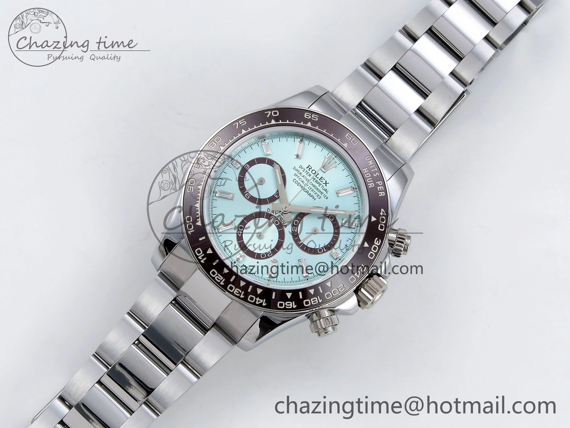 2023 Daytona 126506 QF 1:1 Best Edition 904L Steel Ice Blue Crystal Dial on SS Bracelet SA4131 (Gain Weight) Premium 1425