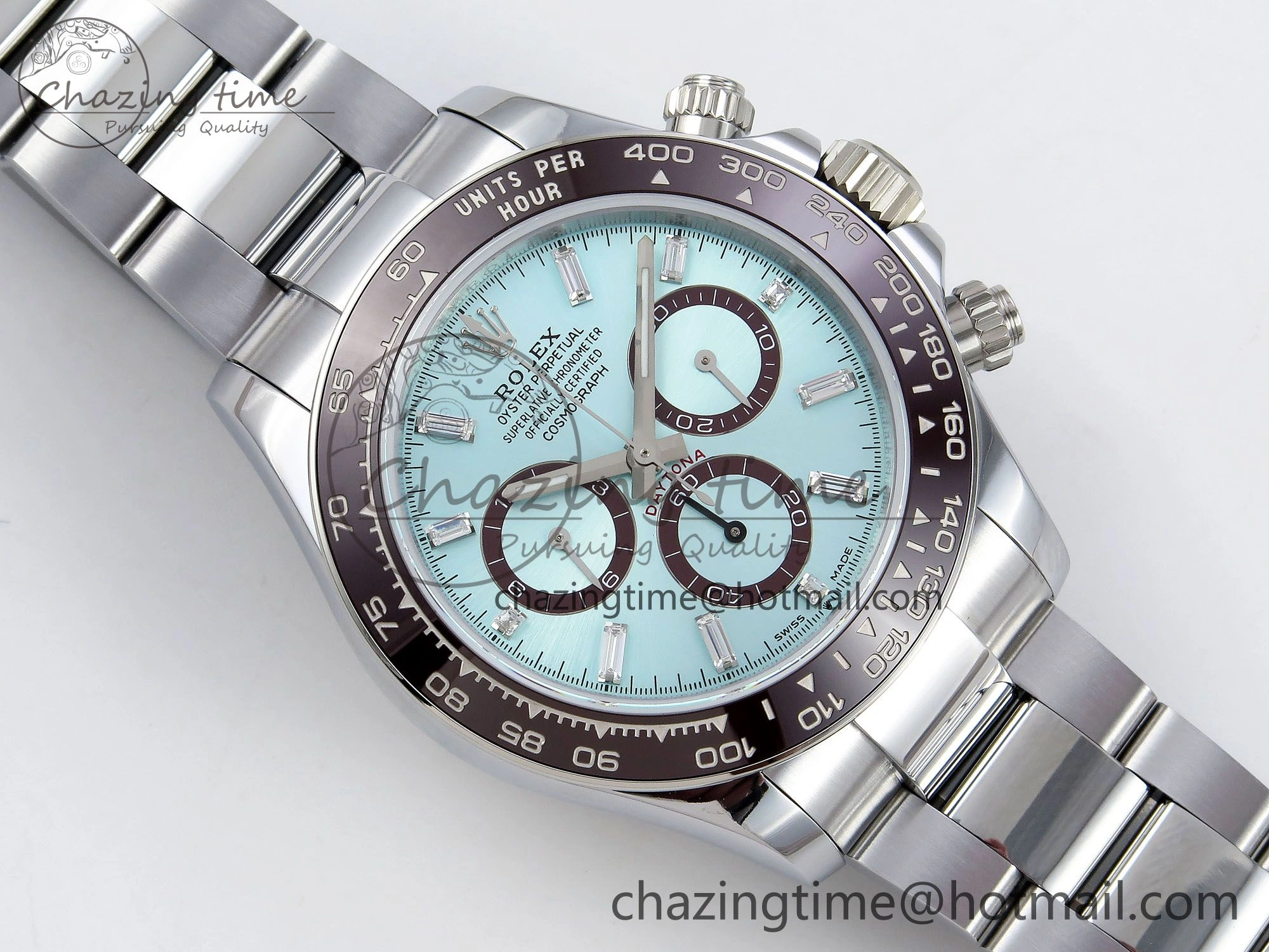2023 Daytona 126506 QF 1:1 Best Edition 904L Steel Ice Blue Crystal Dial on SS Bracelet SA4131 (Gain Weight) Premium 1425