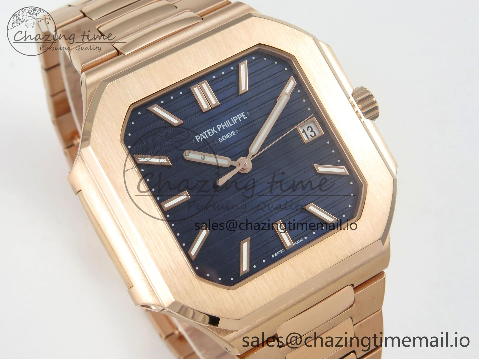 2025 Cubitus GRF 1:1 Best Edition Blue Dial on RG Bracelet MY9015 Mod to A330 Super Clone movement MultiPurpose 8642