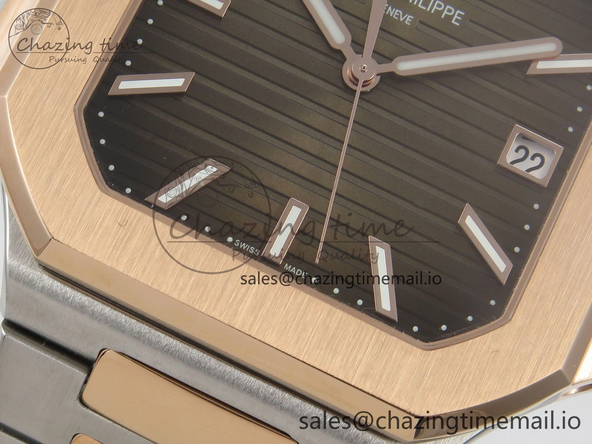 2025 Cubitus GRF 1:1 Best Edition Brown Dial on SS RG Bracelet MY9015 Mod to A330 Super Clone movement Breathable 8640