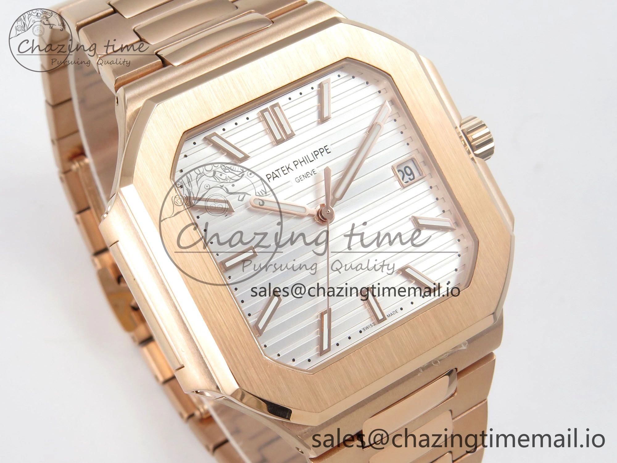 2025 Cubitus GRF 1:1 Best Edition Silver White Dial on RG Bracelet MY9015 Mod to A330 Super Clone movement Attractive 8644