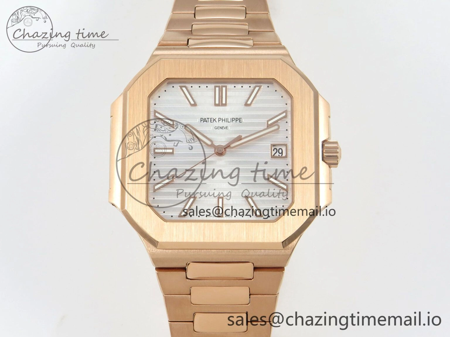 2025 Cubitus GRF 1:1 Best Edition Silver White Dial on RG Bracelet MY9015 Mod to A330 Super Clone movement Attractive 8644