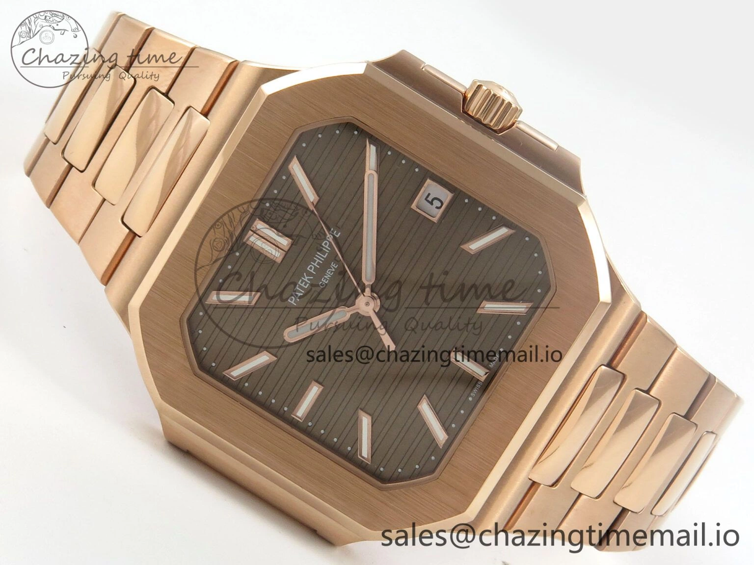 Vibrant 2025 Cubitus GRF Best Edition Brown Dial on RG Bracelet MY9015 Mod to A330 Super Clone movement 8637