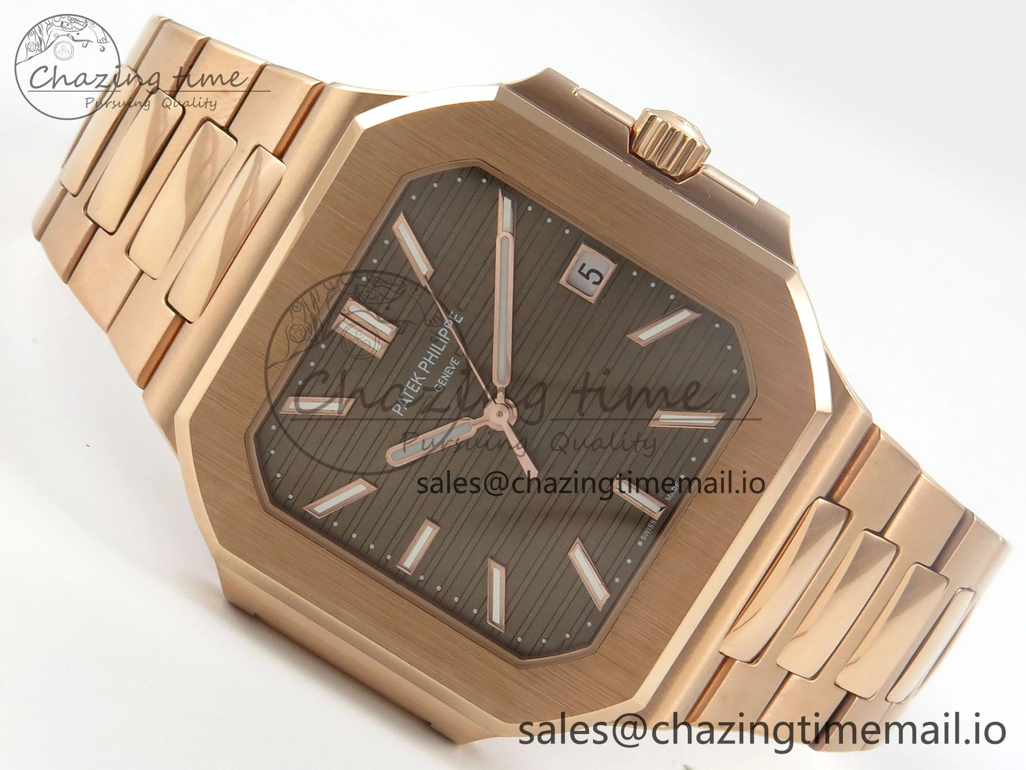Vibrant 2025 Cubitus GRF Best Edition Brown Dial on RG Bracelet MY9015 Mod to A330 Super Clone movement 8637