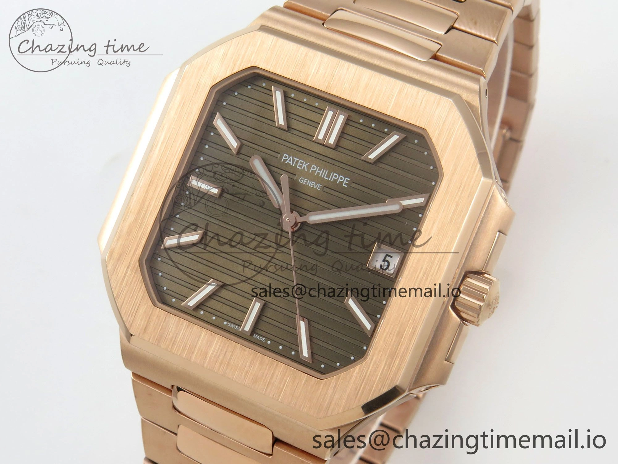 Vibrant 2025 Cubitus GRF Best Edition Brown Dial on RG Bracelet MY9015 Mod to A330 Super Clone movement 8637