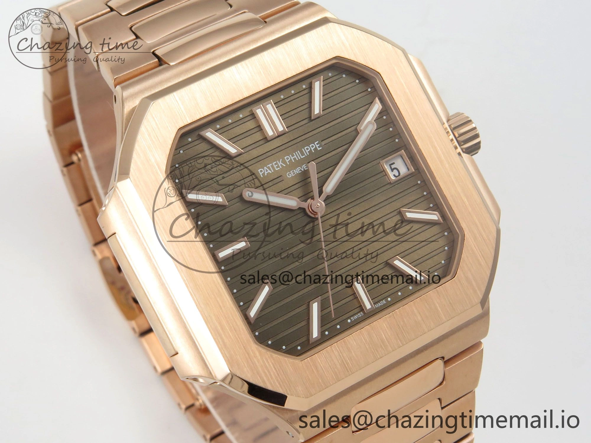 Vibrant 2025 Cubitus GRF Best Edition Brown Dial on RG Bracelet MY9015 Mod to A330 Super Clone movement 8637