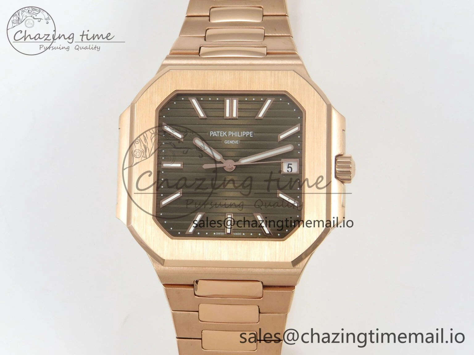 Vibrant 2025 Cubitus GRF Best Edition Brown Dial on RG Bracelet MY9015 Mod to A330 Super Clone movement 8637