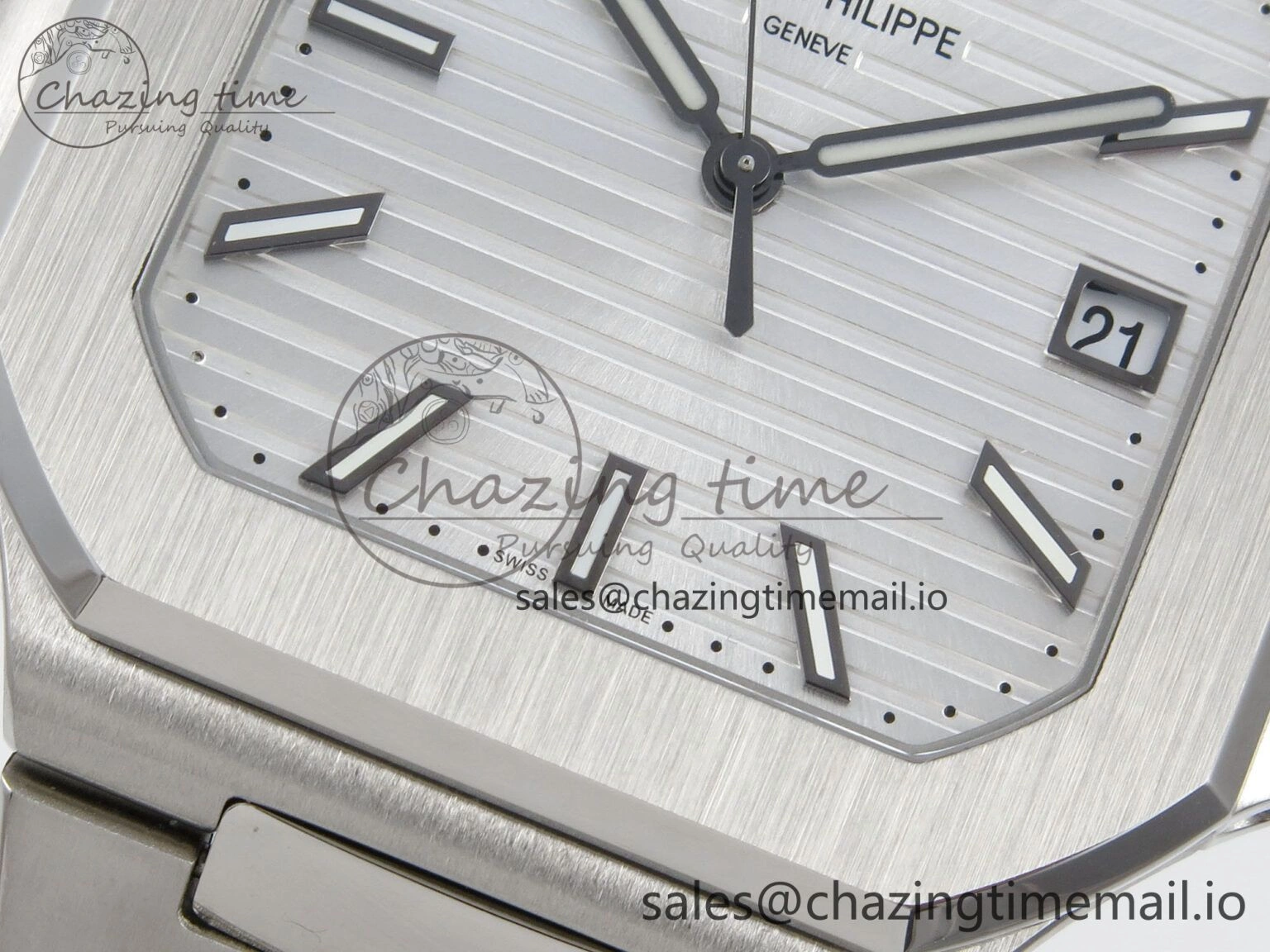 2025 Cubitus GRF Best Edition Silver White Dial on SS Bracelet MY9015 Mod to A330 Super Clone movement Casual 8635