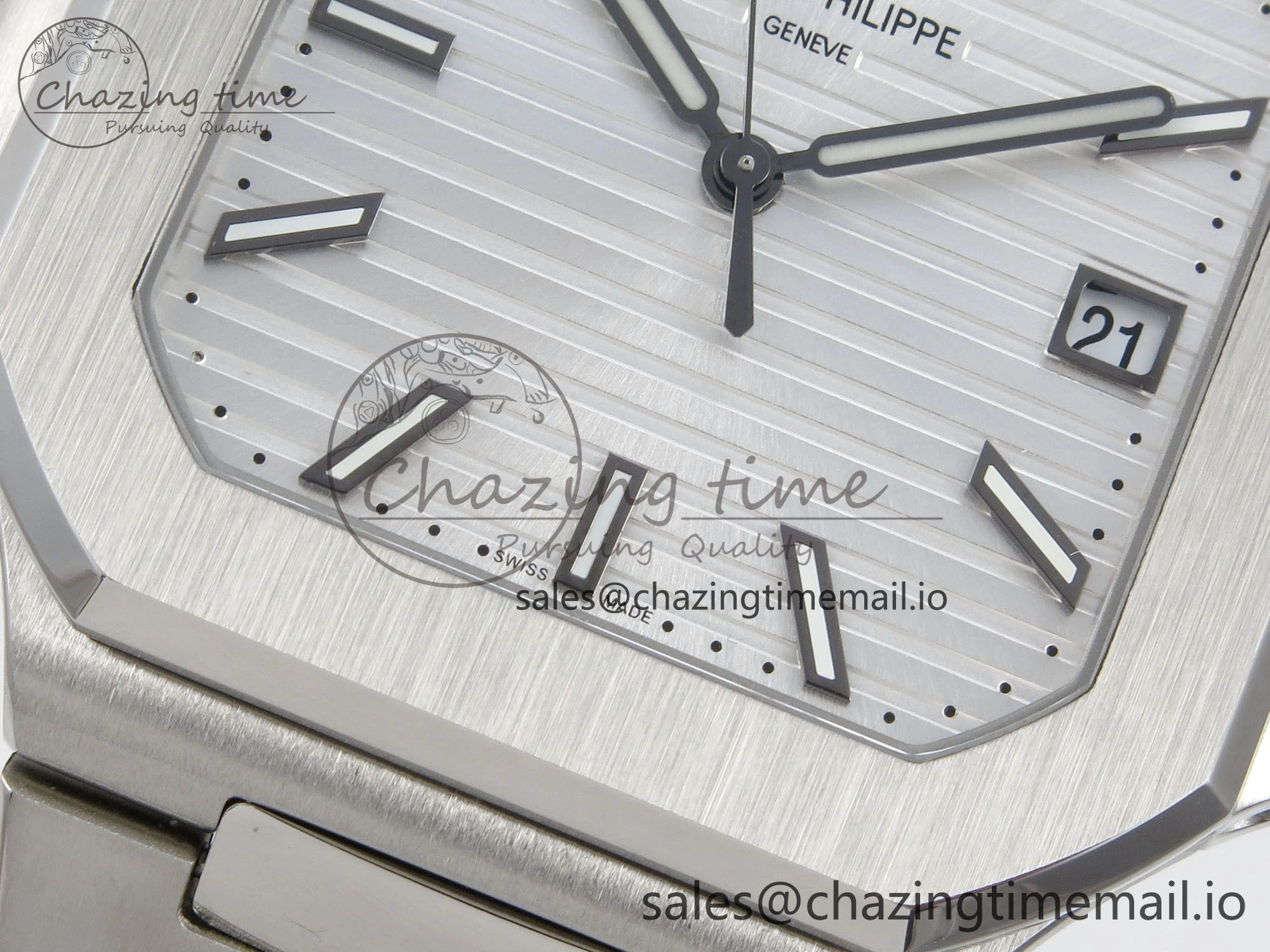 2025 Cubitus GRF Best Edition Silver White Dial on SS Bracelet MY9015 Mod to A330 Super Clone movement Casual 8635