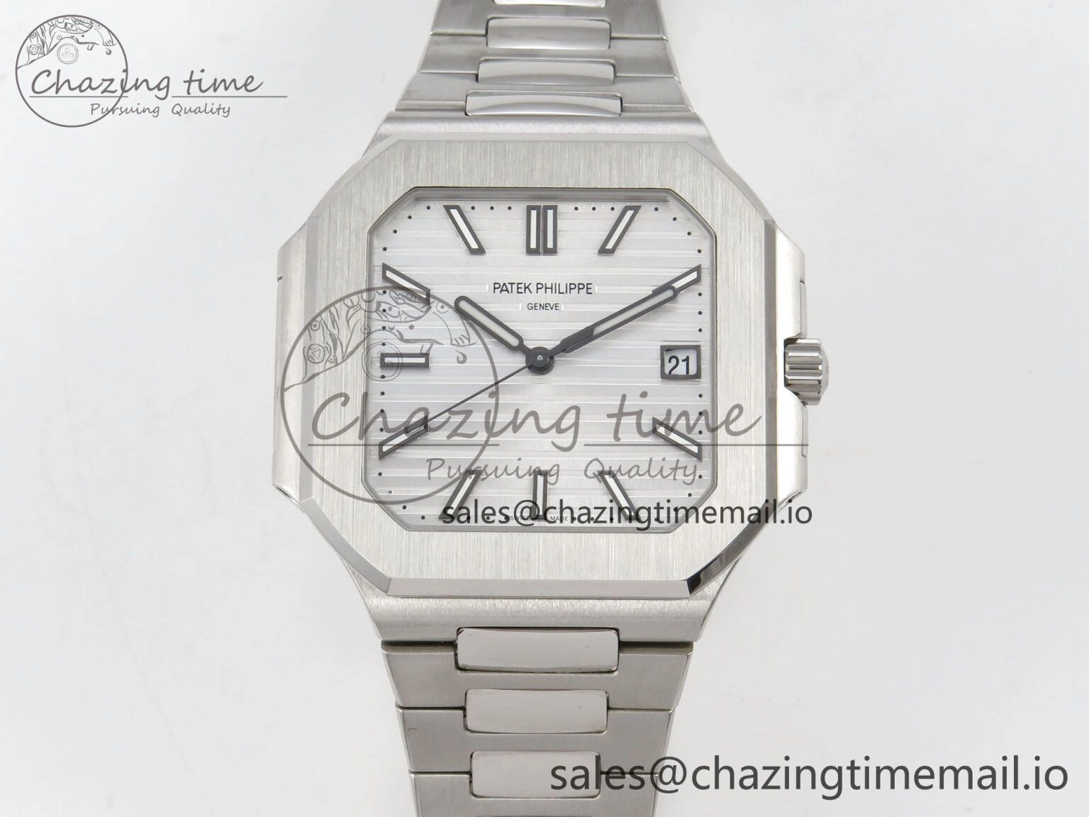 2025 Cubitus GRF Best Edition Silver White Dial on SS Bracelet MY9015 Mod to A330 Super Clone movement Casual 8635