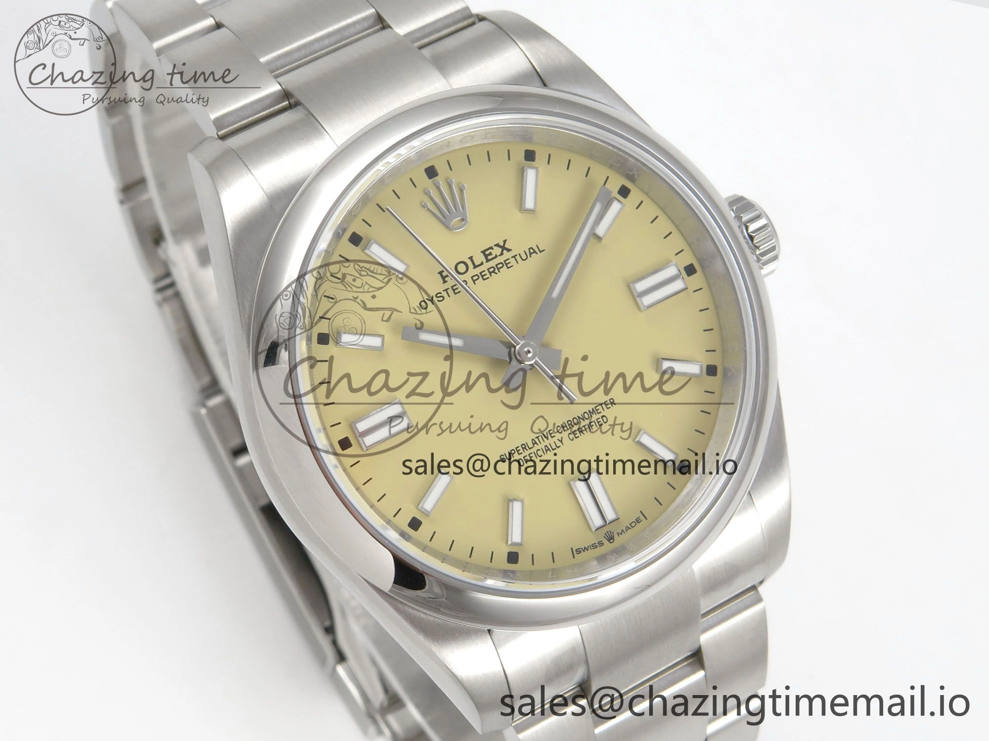 WrinkleFree 2025 Oyster Perpetual 126000 36mm KRF 1:1 Best Edition 904L Steel Pistachio Beige Dial A 124