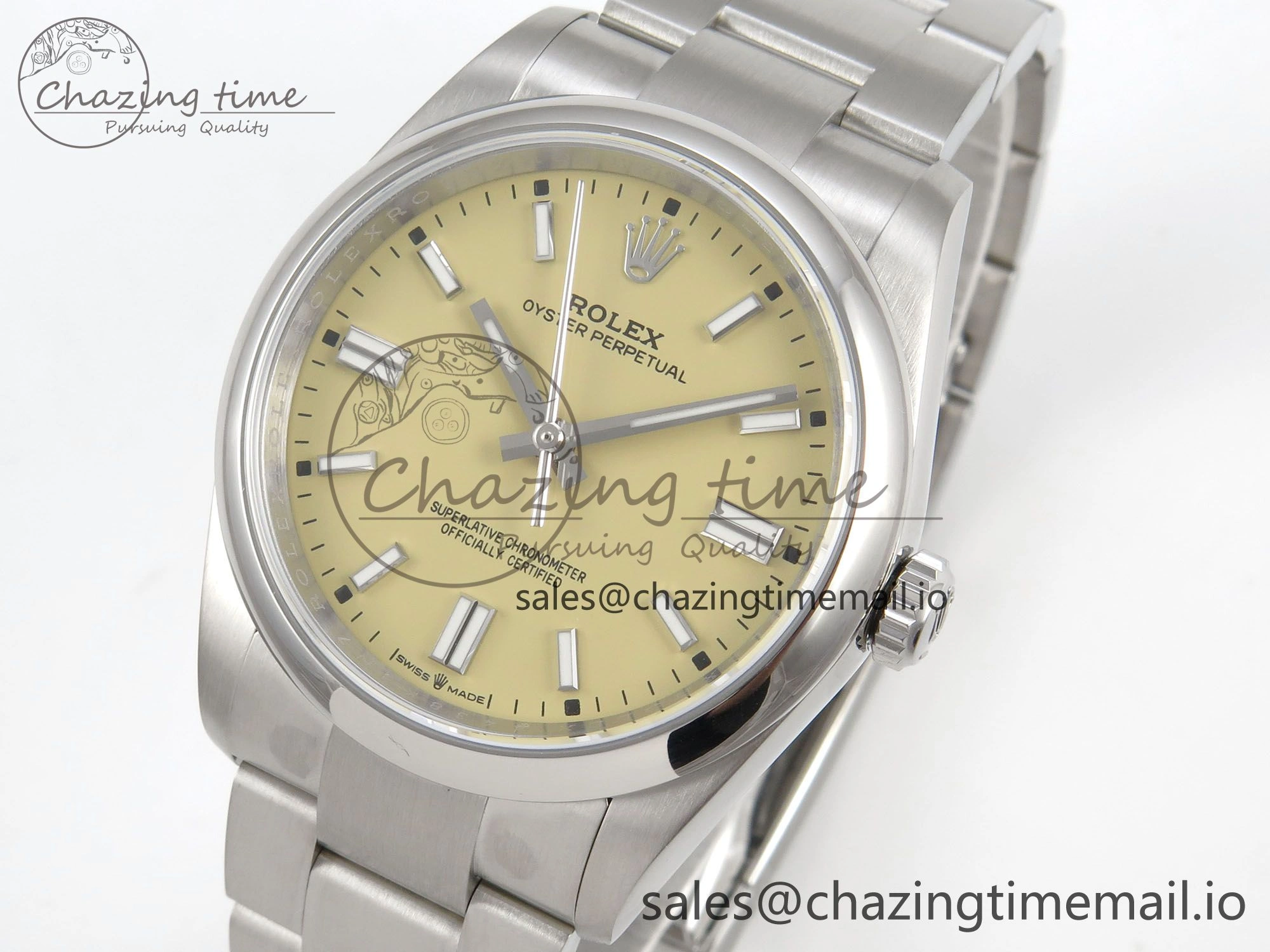 WrinkleFree 2025 Oyster Perpetual 126000 36mm KRF 1:1 Best Edition 904L Steel Pistachio Beige Dial A 124
