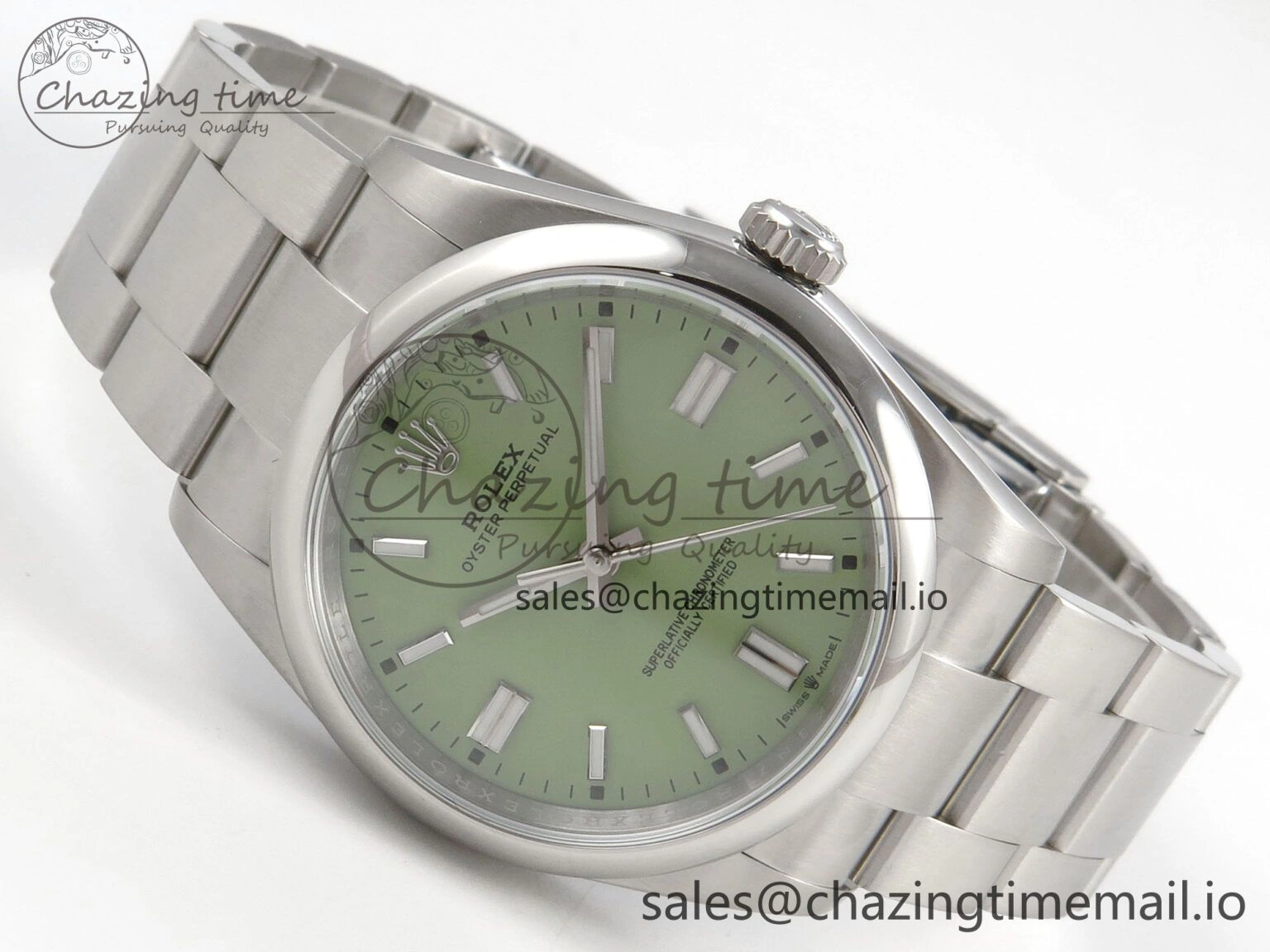 2025 Oyster Perpetual 126000 36mm KRF 1:1 Best Edition 904L Steel Pistachio Green Dial A Durable 125