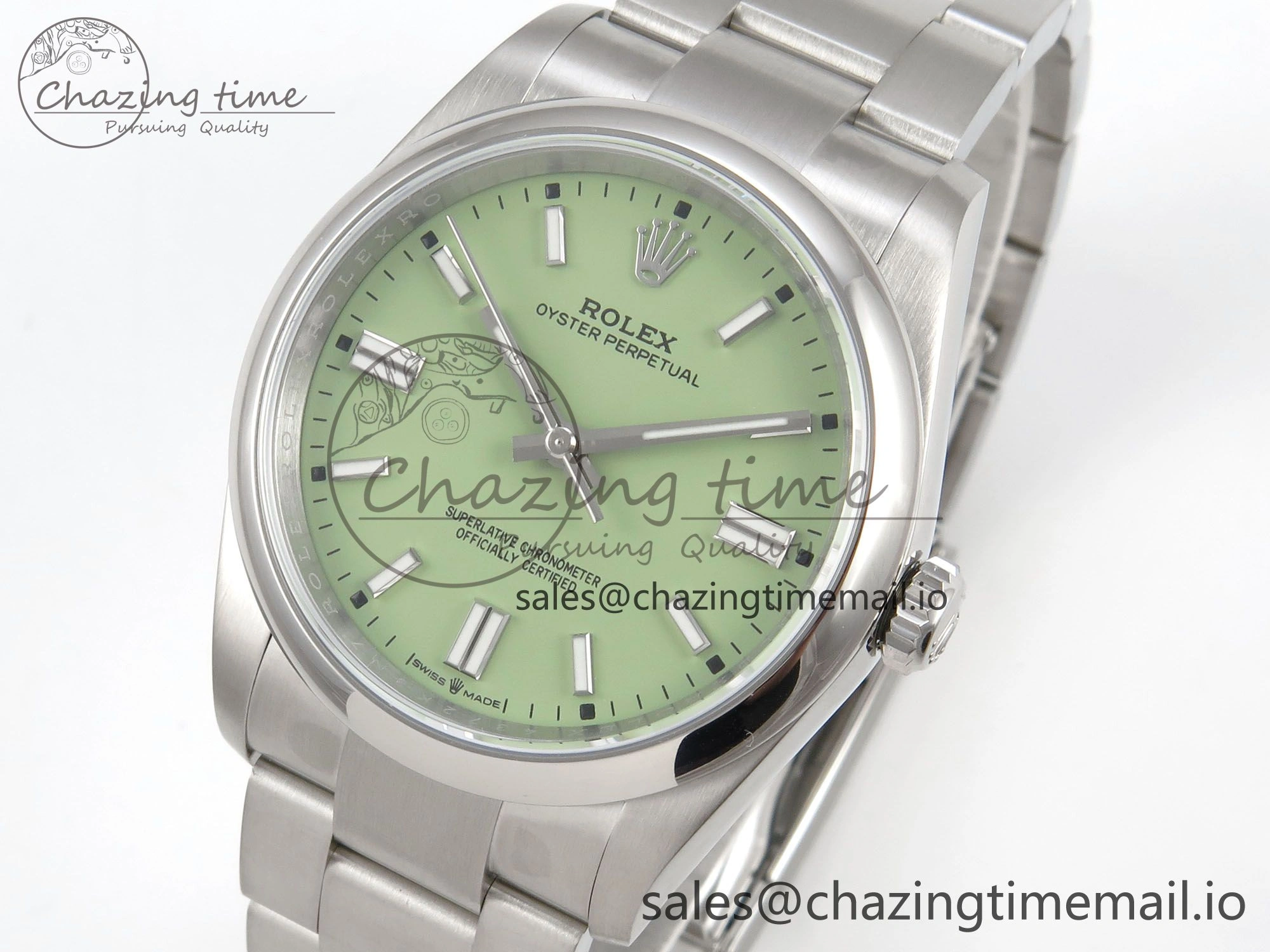 2025 Oyster Perpetual 126000 36mm KRF 1:1 Best Edition 904L Steel Pistachio Green Dial A Durable 125