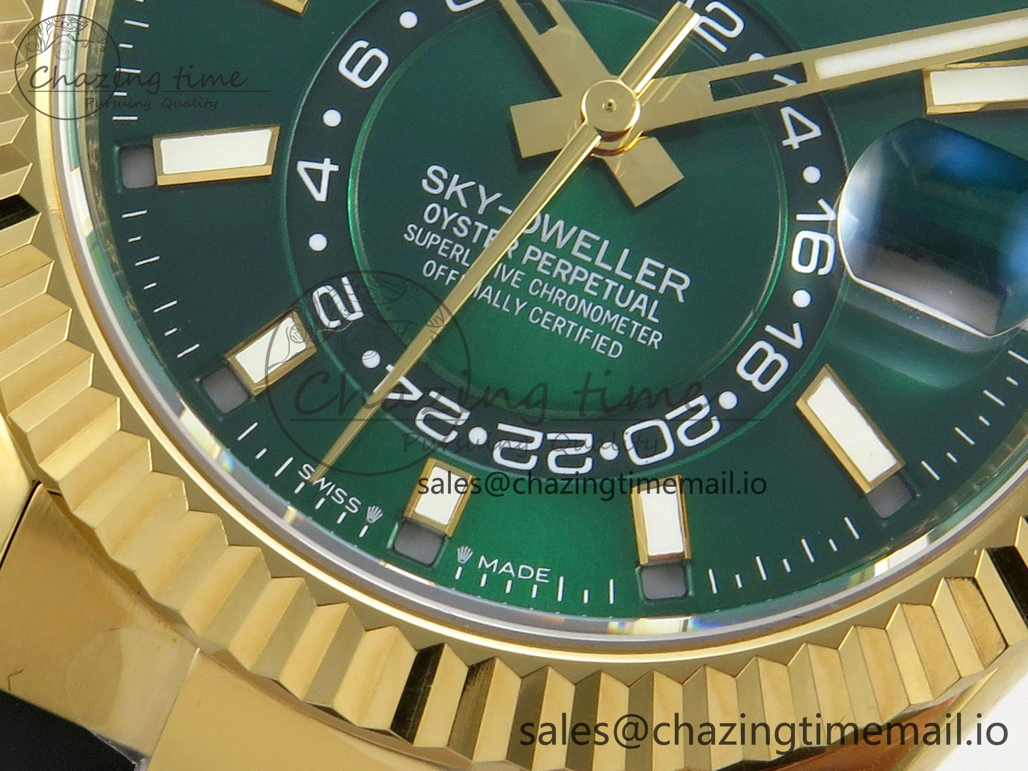 2025 Skydweller 336938 YG Noob 1:1 Best Edition Green Dial on Oysterflex Strap A9002 V Unique 157