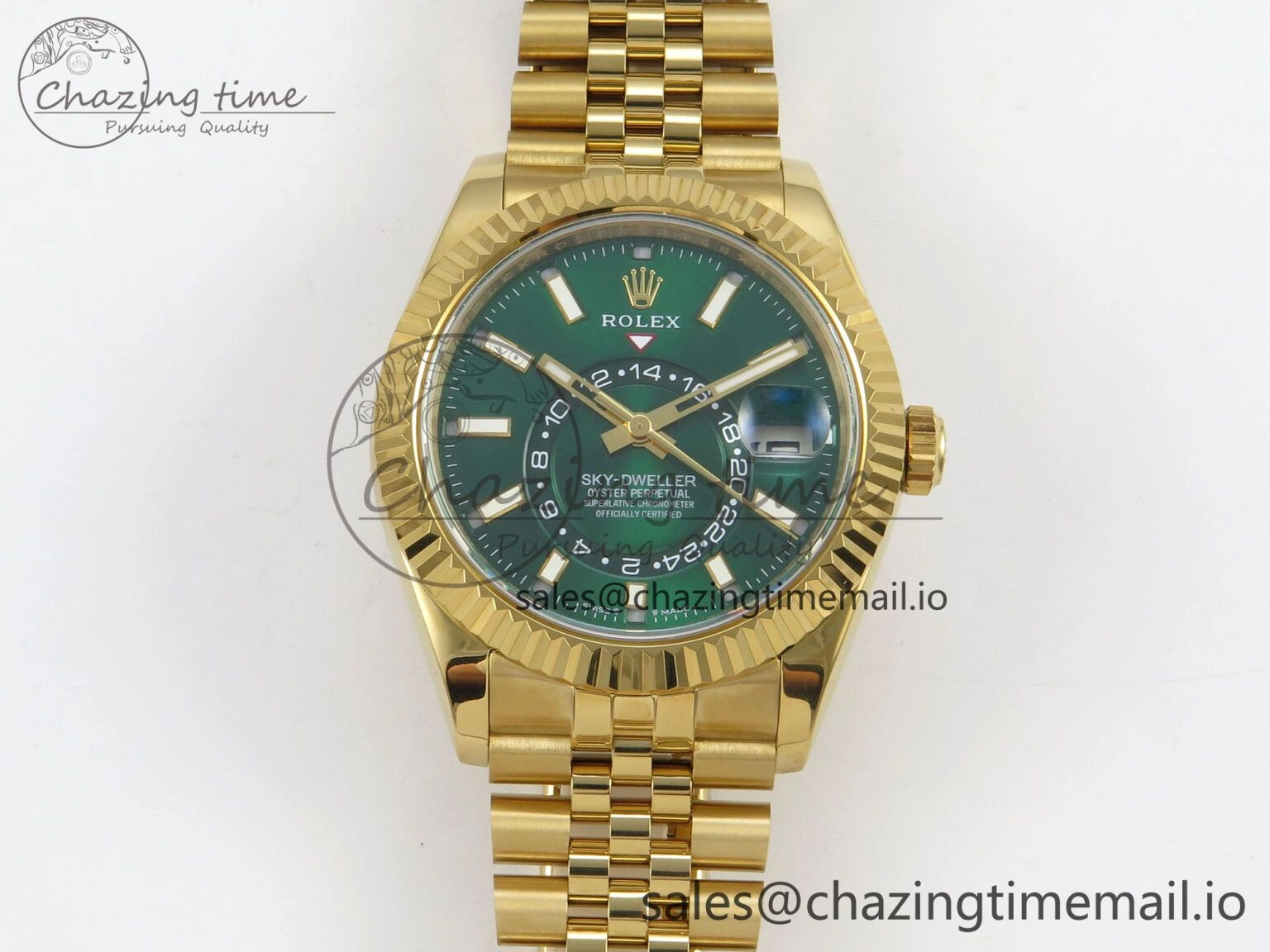 2025 Skydweller 336938 YG Noob 1:1 Best Edition Green Dial on YG Jubilee Bracelet A9002 V StreetReady 115